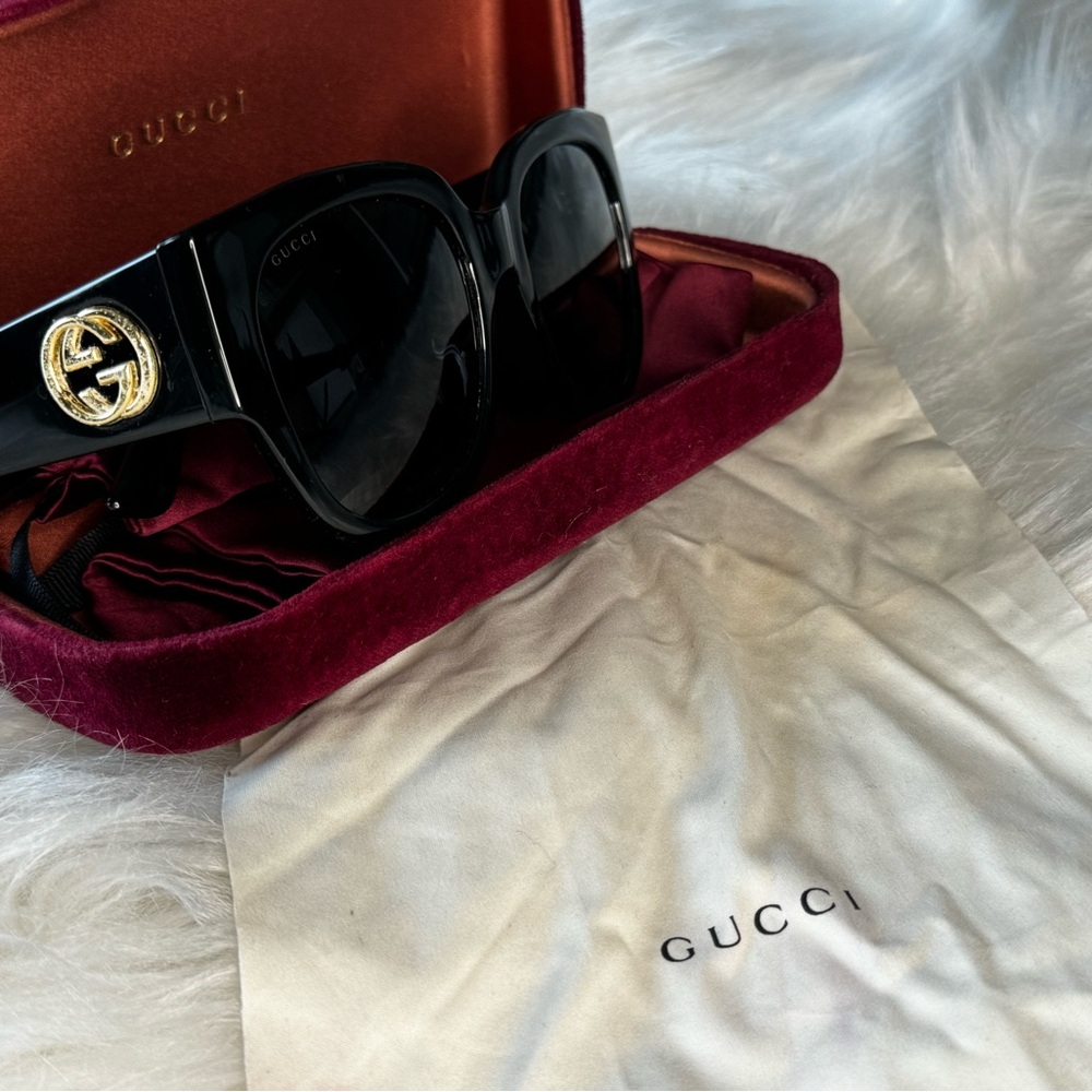 Gucci 55mm Square Cat Eye Sunglasses